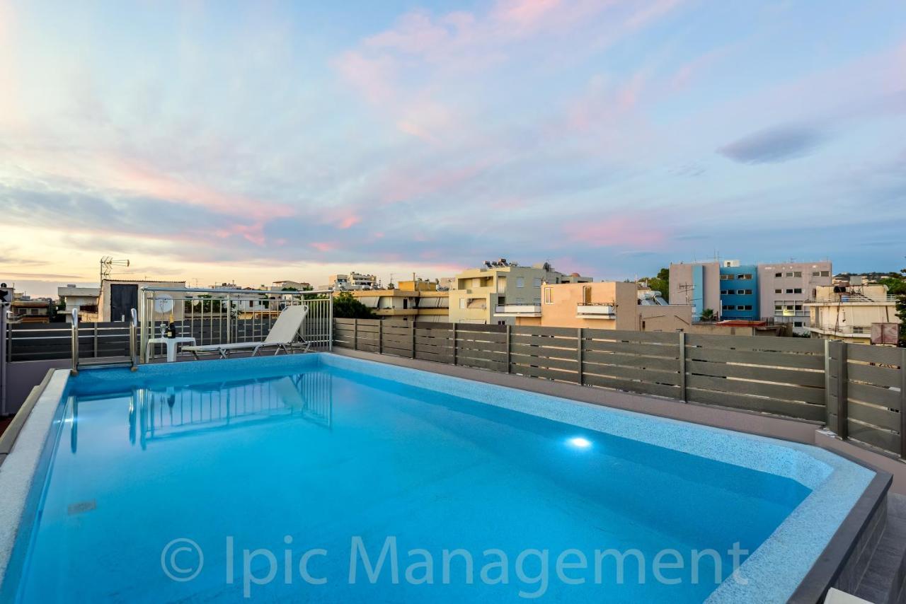 Elegant 2Br Apt Rooftop Pool & Walk To Old Town 干尼亞 外观 照片