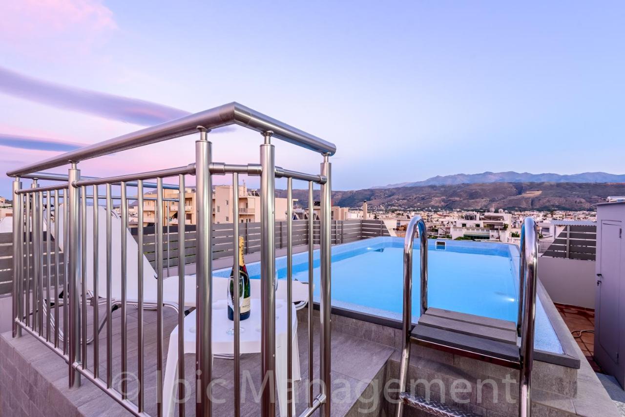 City Center Apartment With Rooftop Swimming Pool 干尼亞 外观 照片